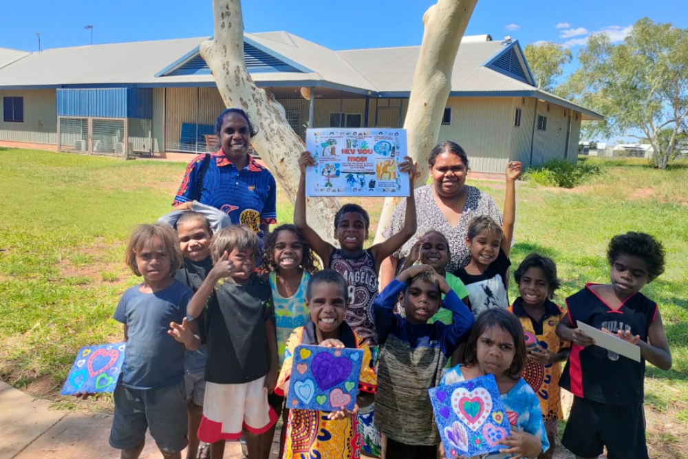 Young Victoria Daly artists spread colourful health message
